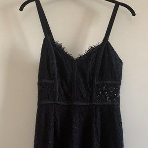 Express Black Midi Lace Dress